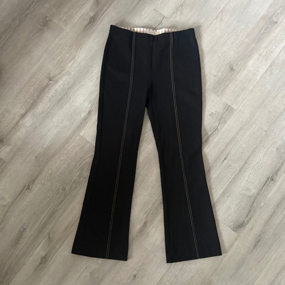 Anthropologie Women’s the essential Crop Flare Black Pants Size XS - Picture 1 of 6